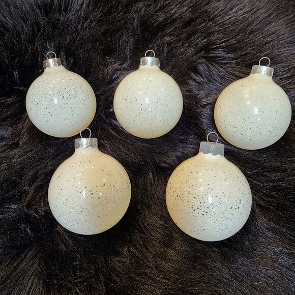 5 Hallmark Glass Ball Christmas Ornaments Mary Emmerling Country Collection 1985 - Picture 5 of 10